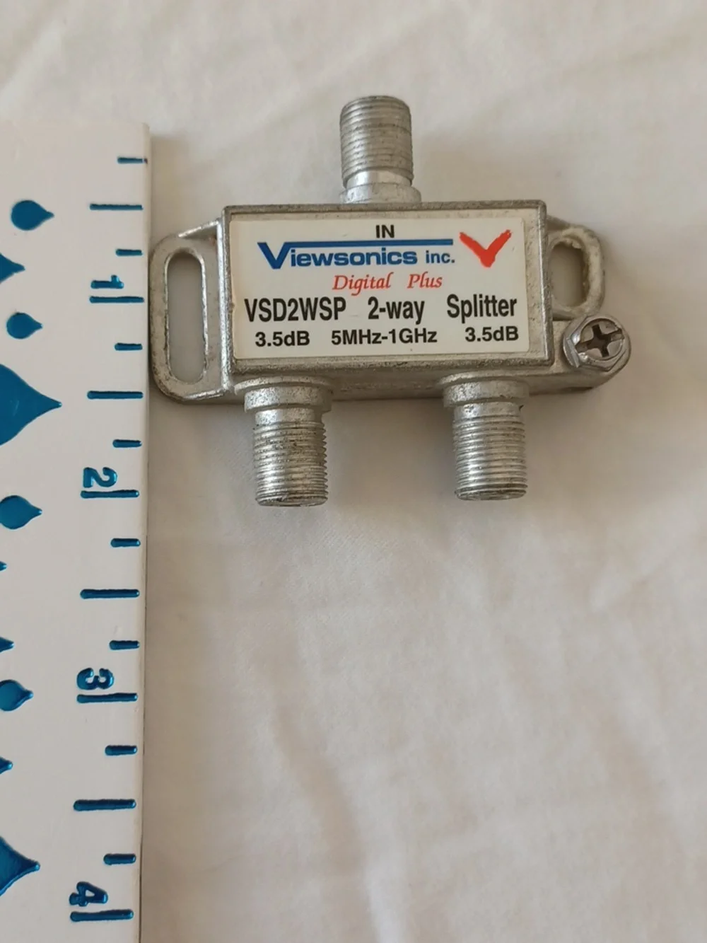 Viewsonics Digital Plus 2-Way Cable TV Coaxial Splitter VSD2WSP